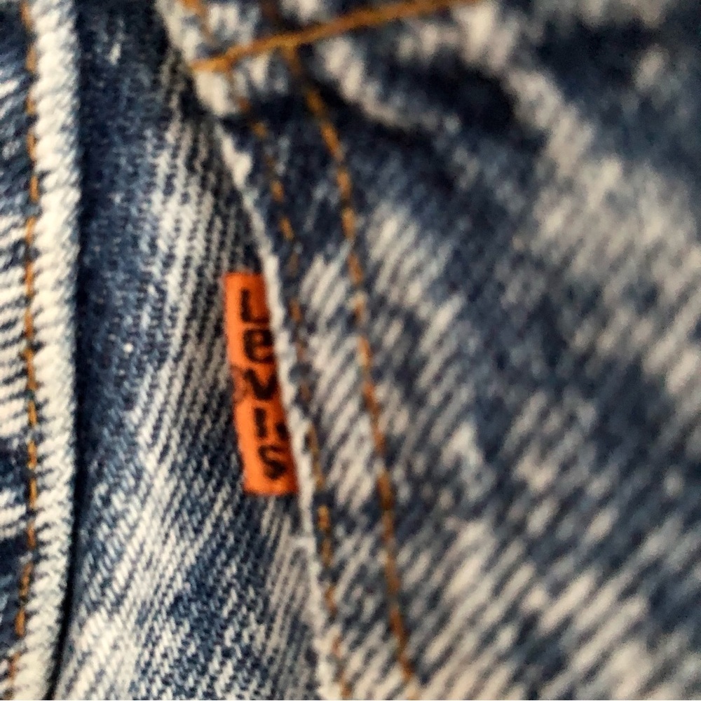 Levi's 550 Orange Tab Vintage 80's USA Made Acid Wash Denim Jeans 28x33 - Picture 11 of 17